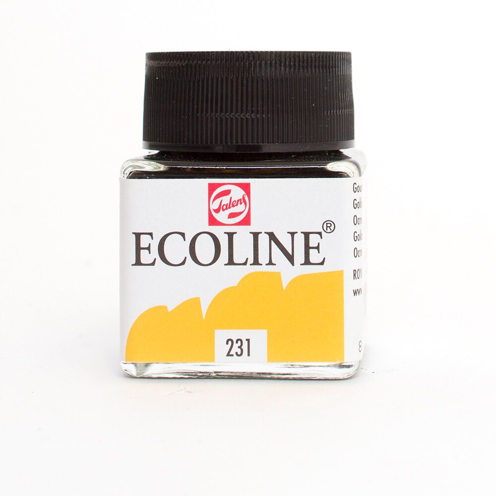 Ecoline, Liquid, Watercolor, 30ml, Jar, Gold Ochre